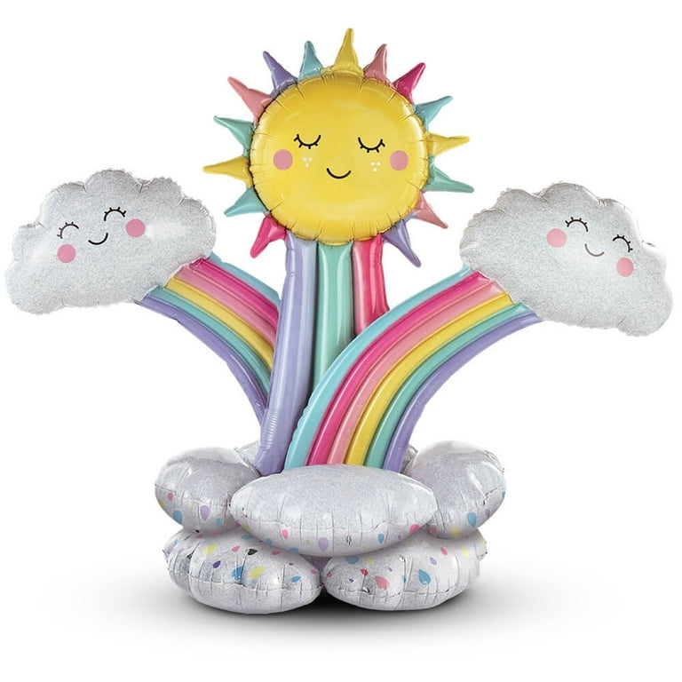 Stackerz™ Sun, Clouds & Rainbows Foil Balloon, 45in