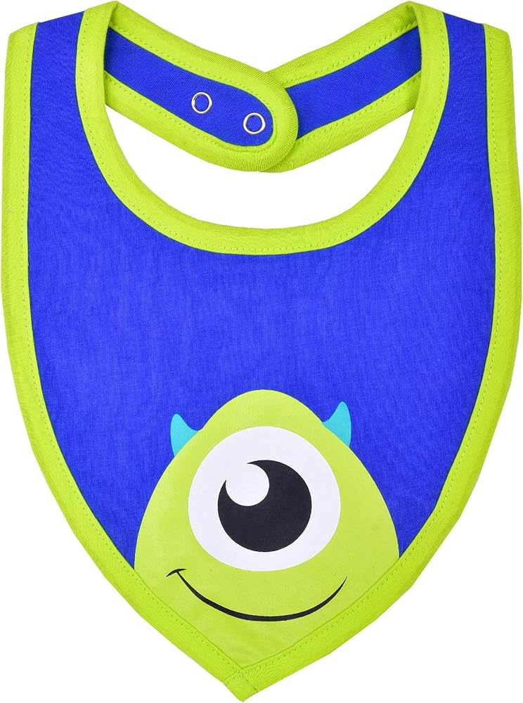 Disney Blue & Lime Monsters, Inc. 3-Piece Bodysuit Set