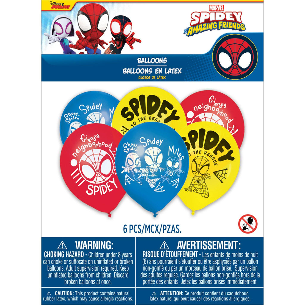 Marvel Spidey Latex Party Balloons
