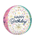 Amscan Birthday Foil Balloon, Circle, 16", Orbz Confetti Sprinkle
