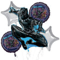 Marvel Black Panther 'Wakanda Forever' Black & Silver Party Balloon Bouquet