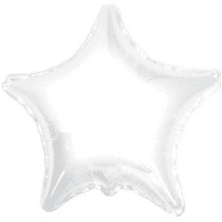 Brava - White Star Foil Balloon (18in.)