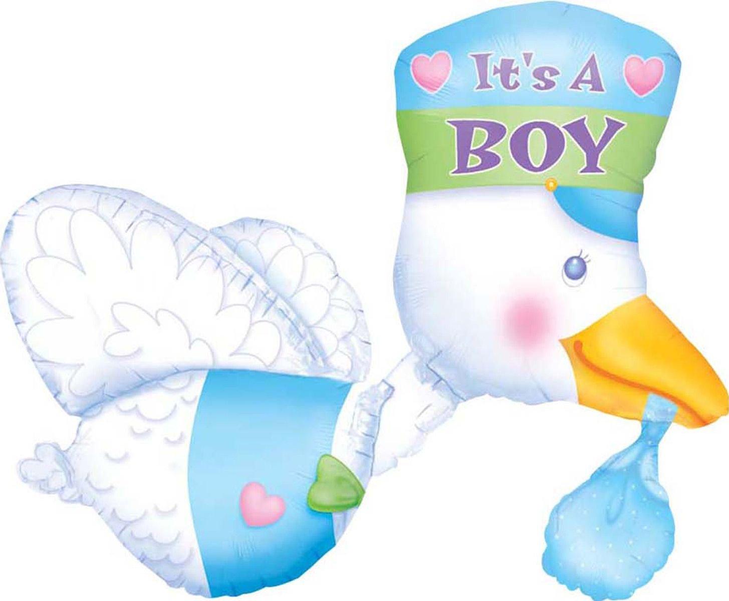 Stork Baby Shower Balloon, 32in,