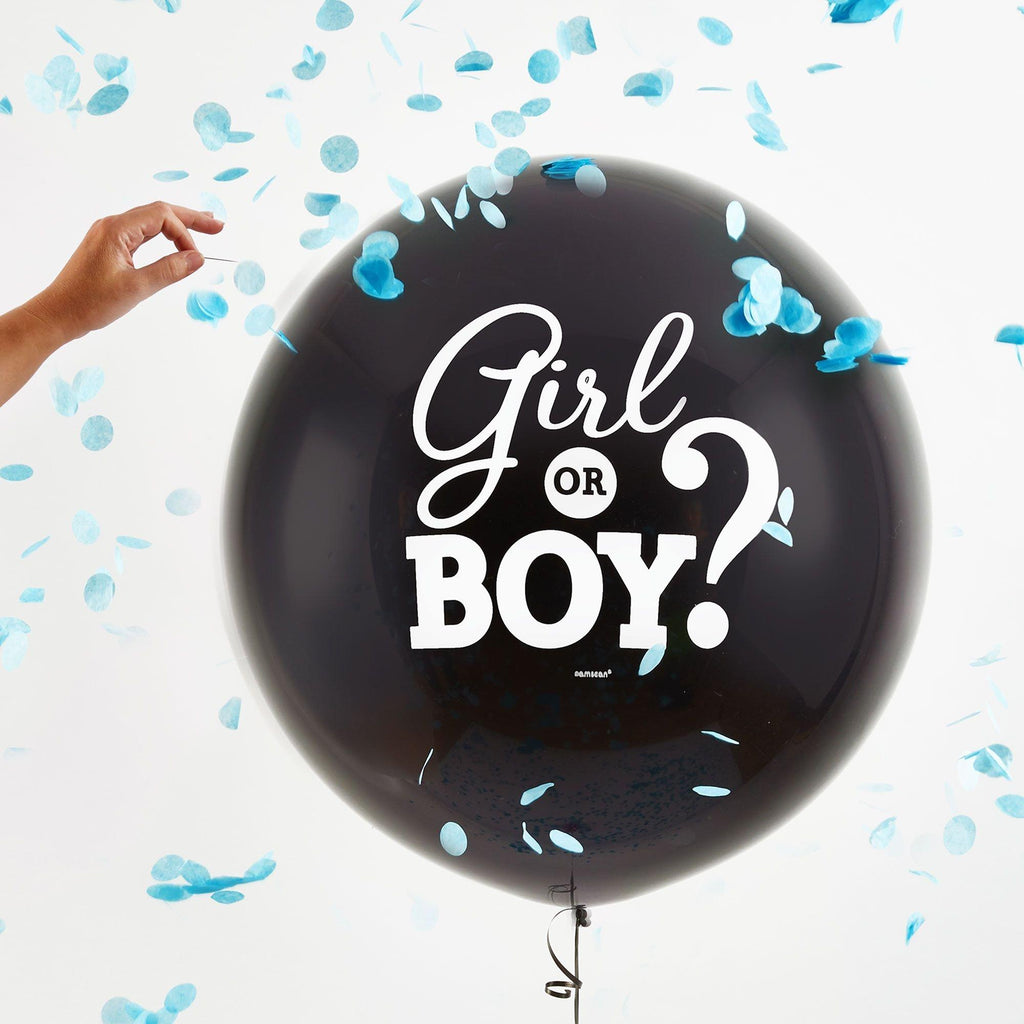 It's a Boy Gender Reveal Balloon with Blue Confetti, 24in