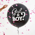It's a Girl Gender Reveal Balloon with Pink Confetti, 24in