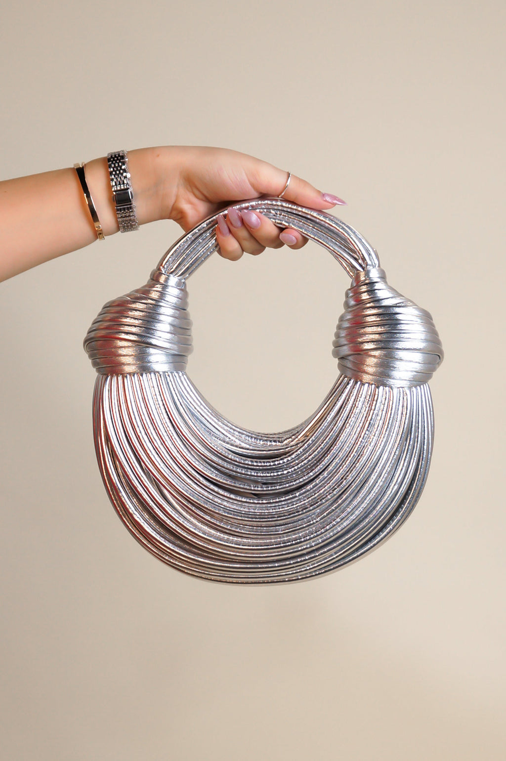 Tara Handbag-Silver
