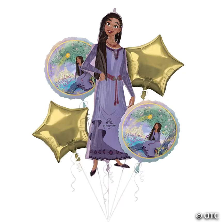 Disney’s Wish 18" - 36" Mylar Balloon Bouquet - 5 Pc.