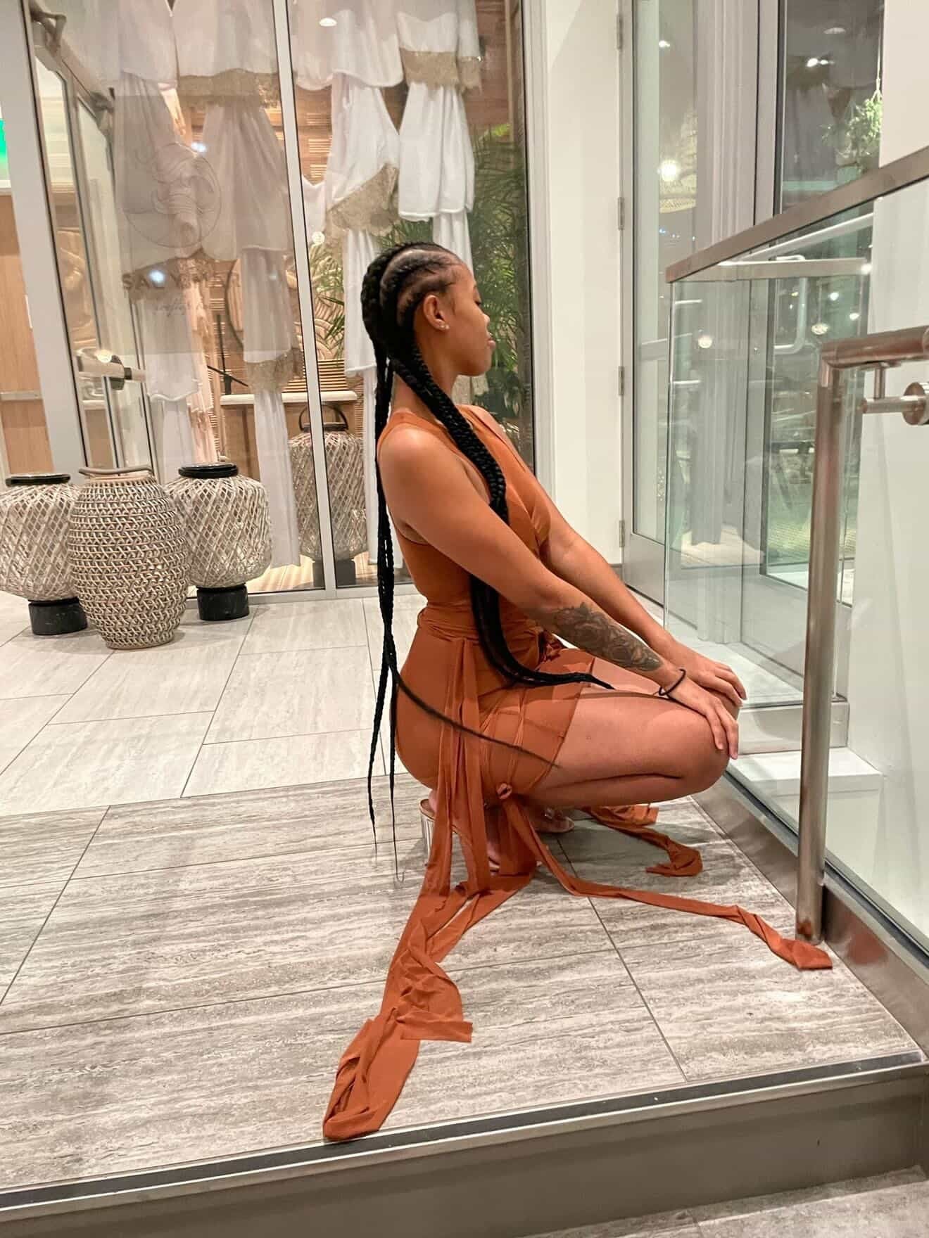 Rasheen See through Wrap Dress