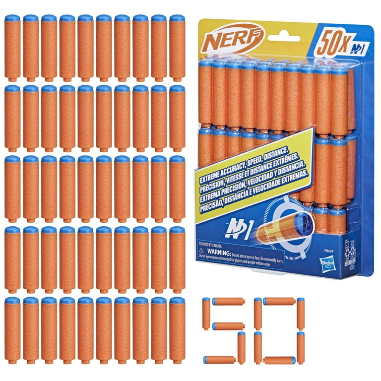 Nerf 50-Pack Orange Foam Darts with Blue Tips