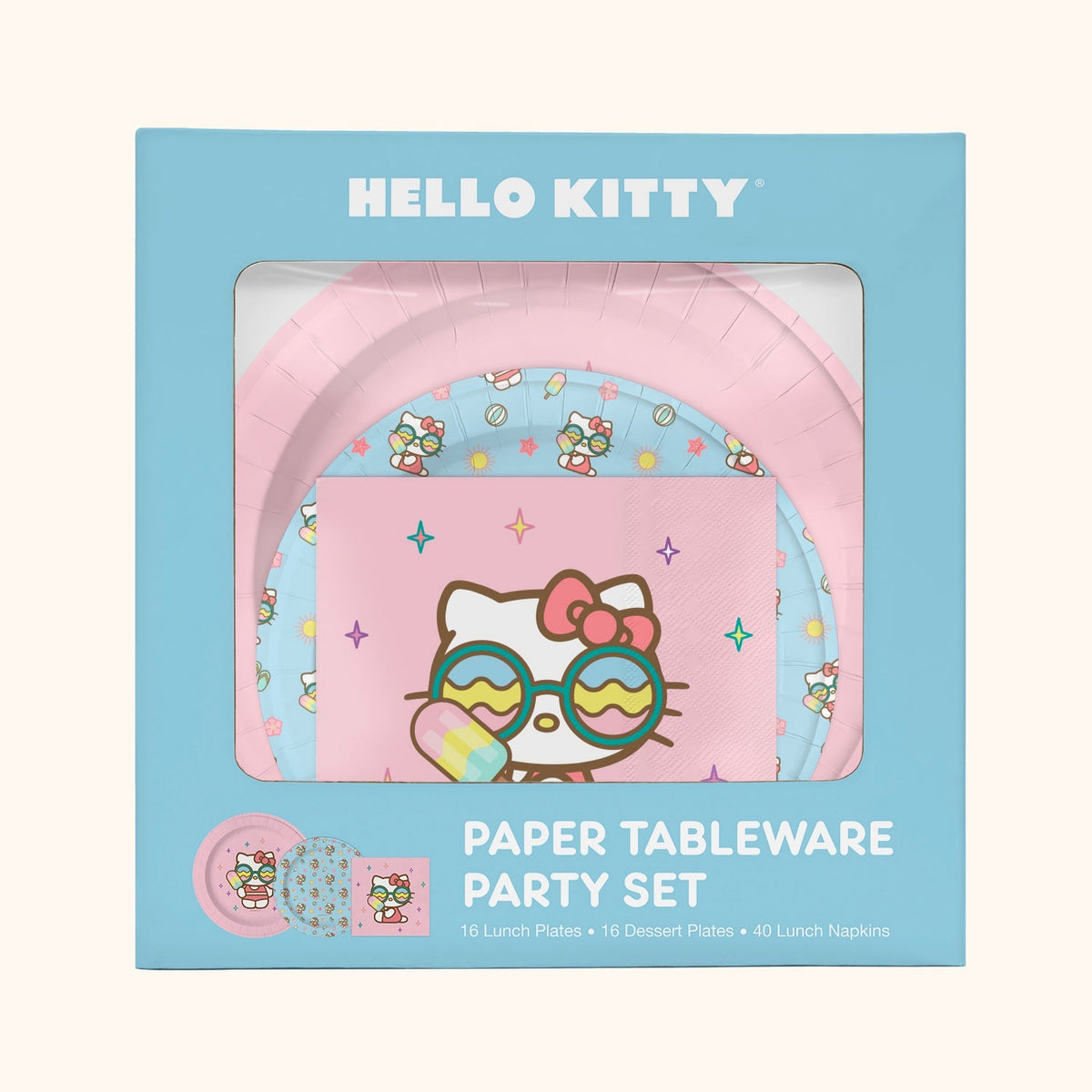 Hello Kitty Beach Party Paper Tableware Party Set