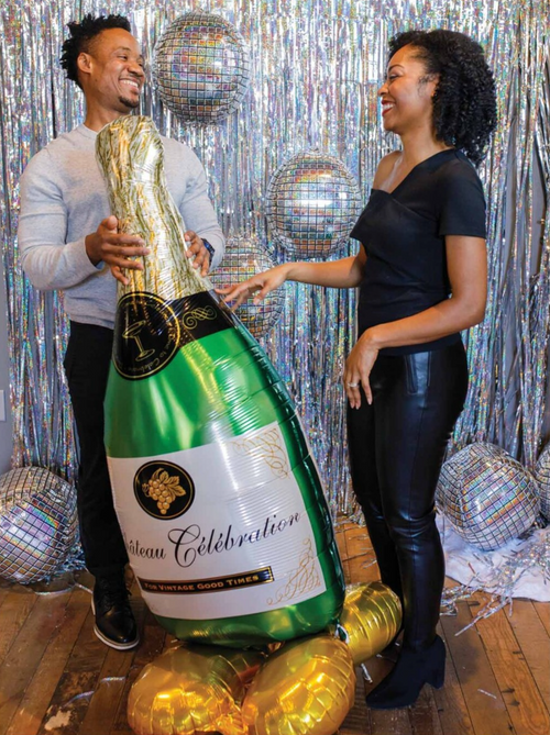 Airloonz Bubbly Champagne Bottle Balloon