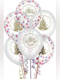 Princess Castle Party Balloons - White and Gold