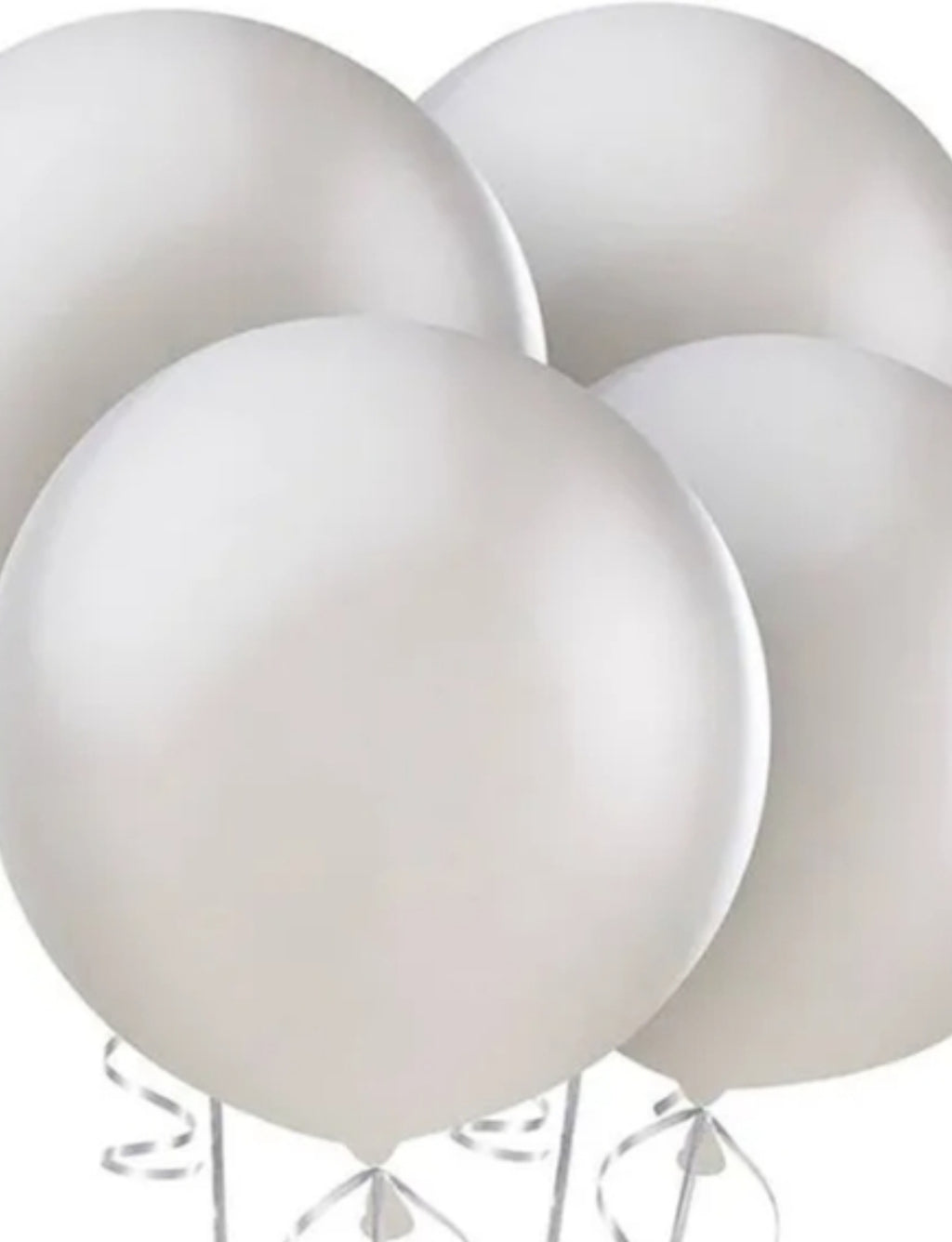 Amscan Pearlized Silver Latex Balloons 4ct 24"