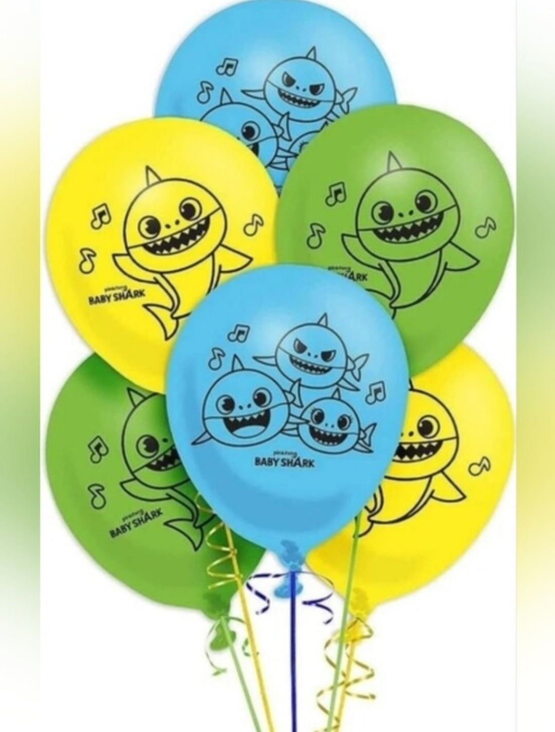 Nickelodeon Baby Shark 6pc Latext Balloons