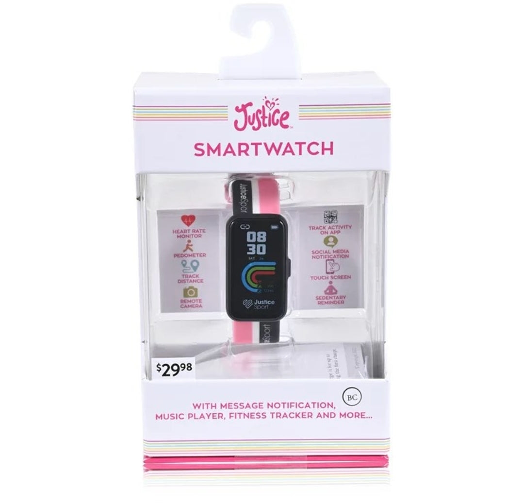 Justice Silicone Strap Smart Watch