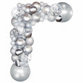 Silver and Pearl Balloon Garland Arch