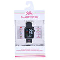 Justice Unisex Tween Smart Watch with Silicone Strap with Perforated Band in Black