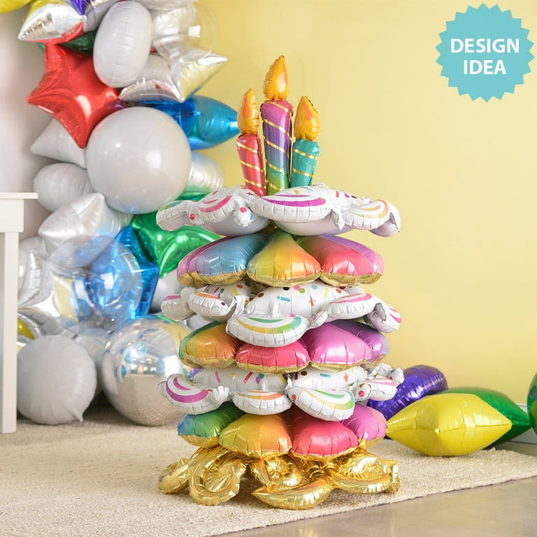 Stackerz™ Birthday Cake Foil Balloon, 46in