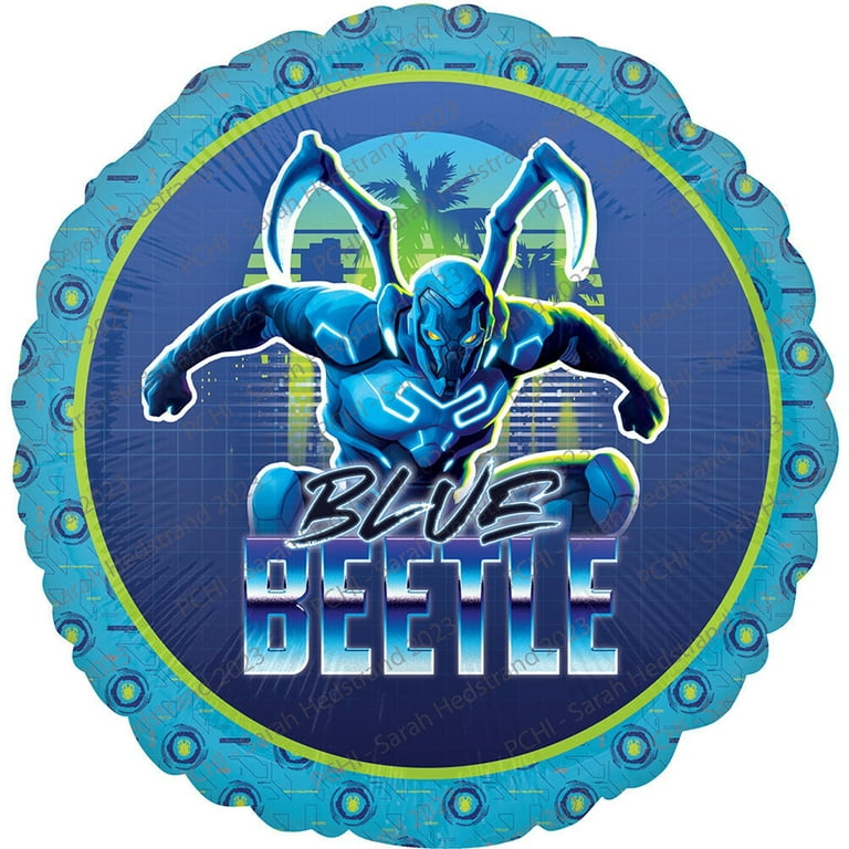 Blue Beetle Balloon Bouquet 5pc