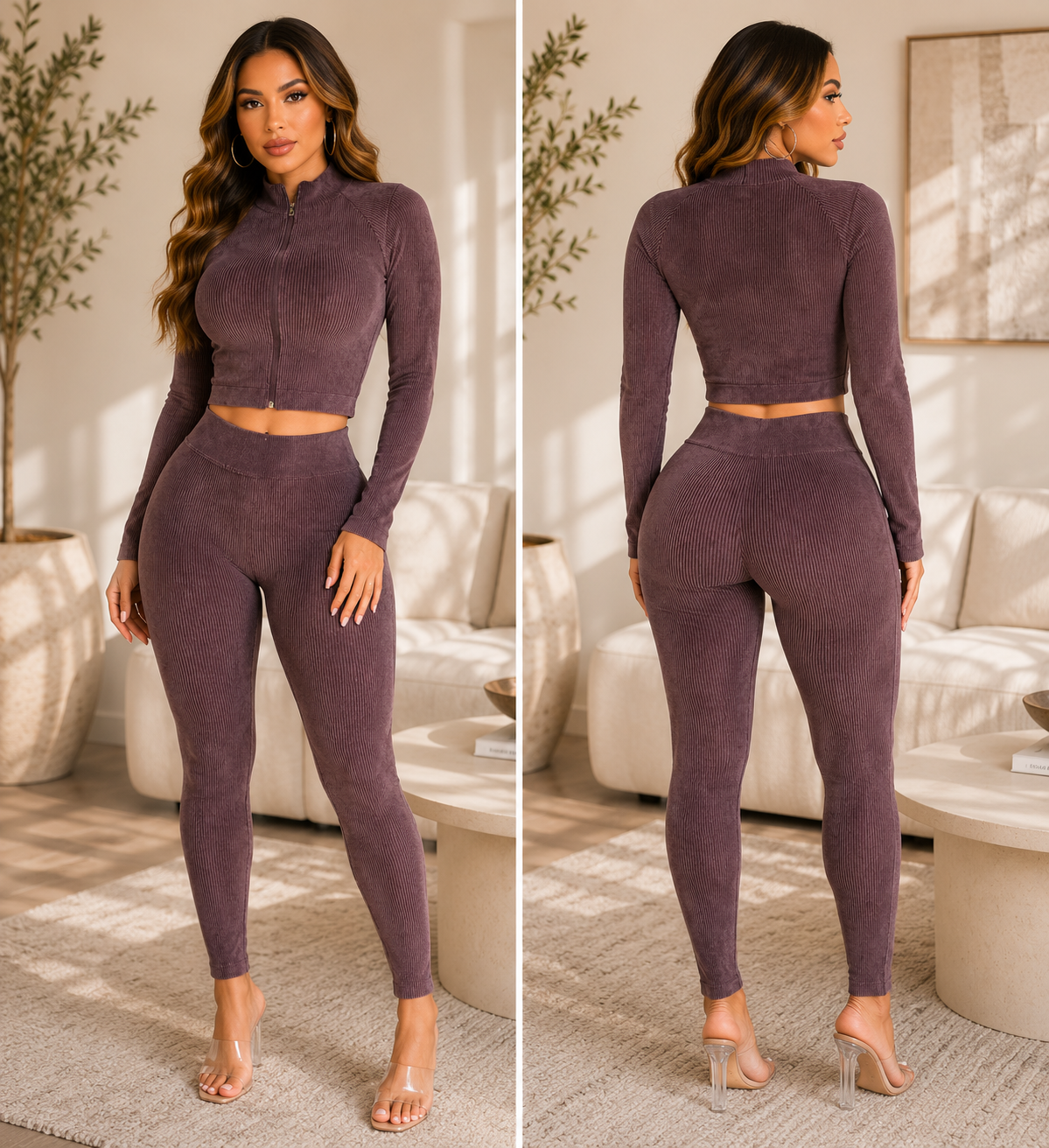 Amal Two-piece Set-Brown