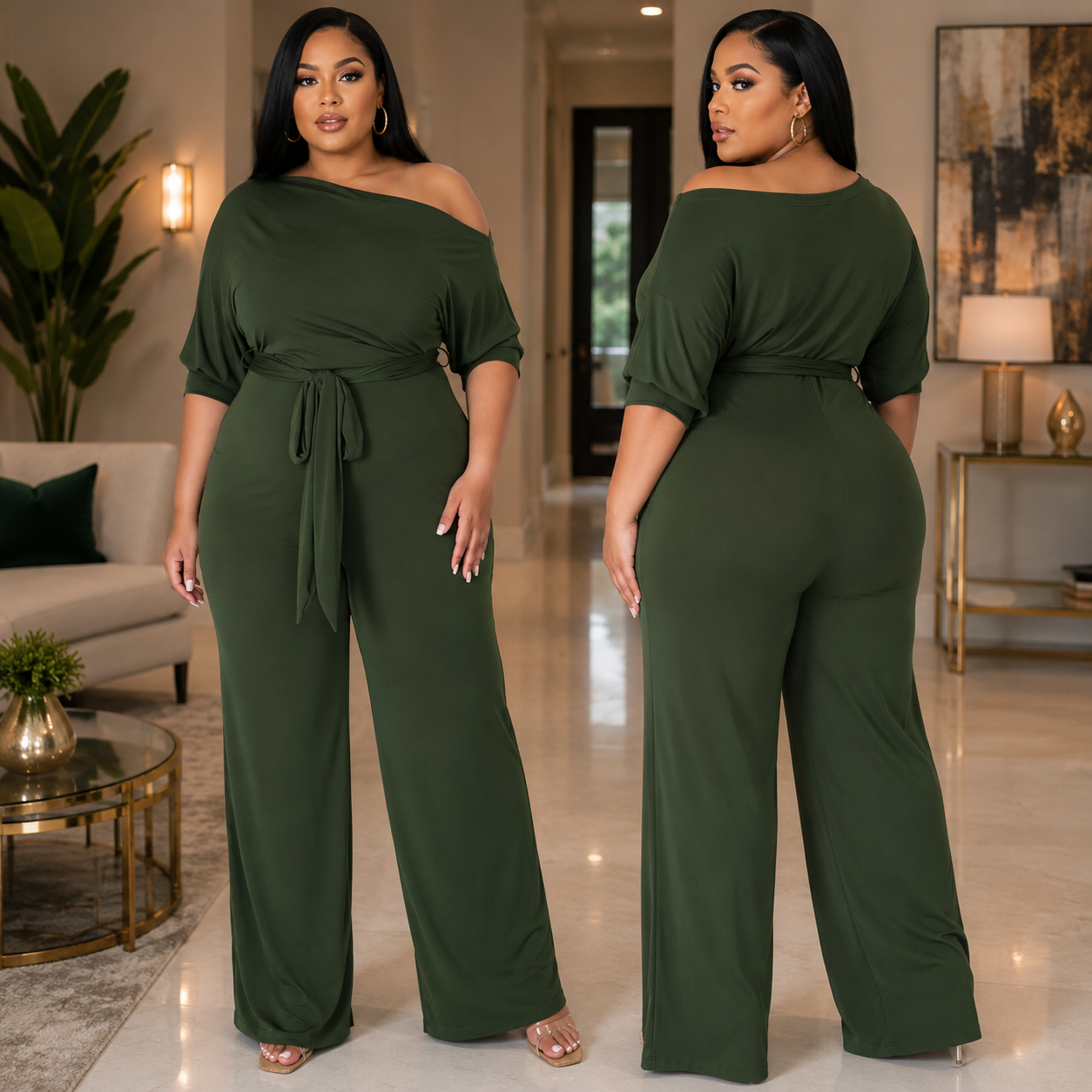 Freya Jumpsuit-Olive