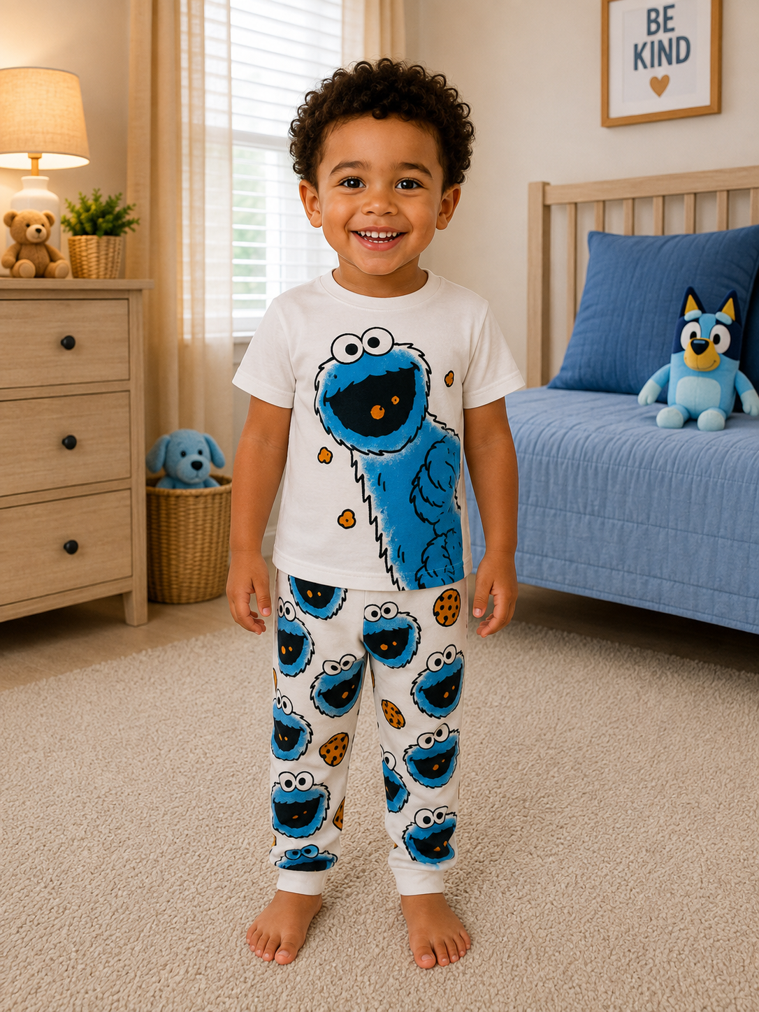 Sesame street cookie monster 2pc sleep set