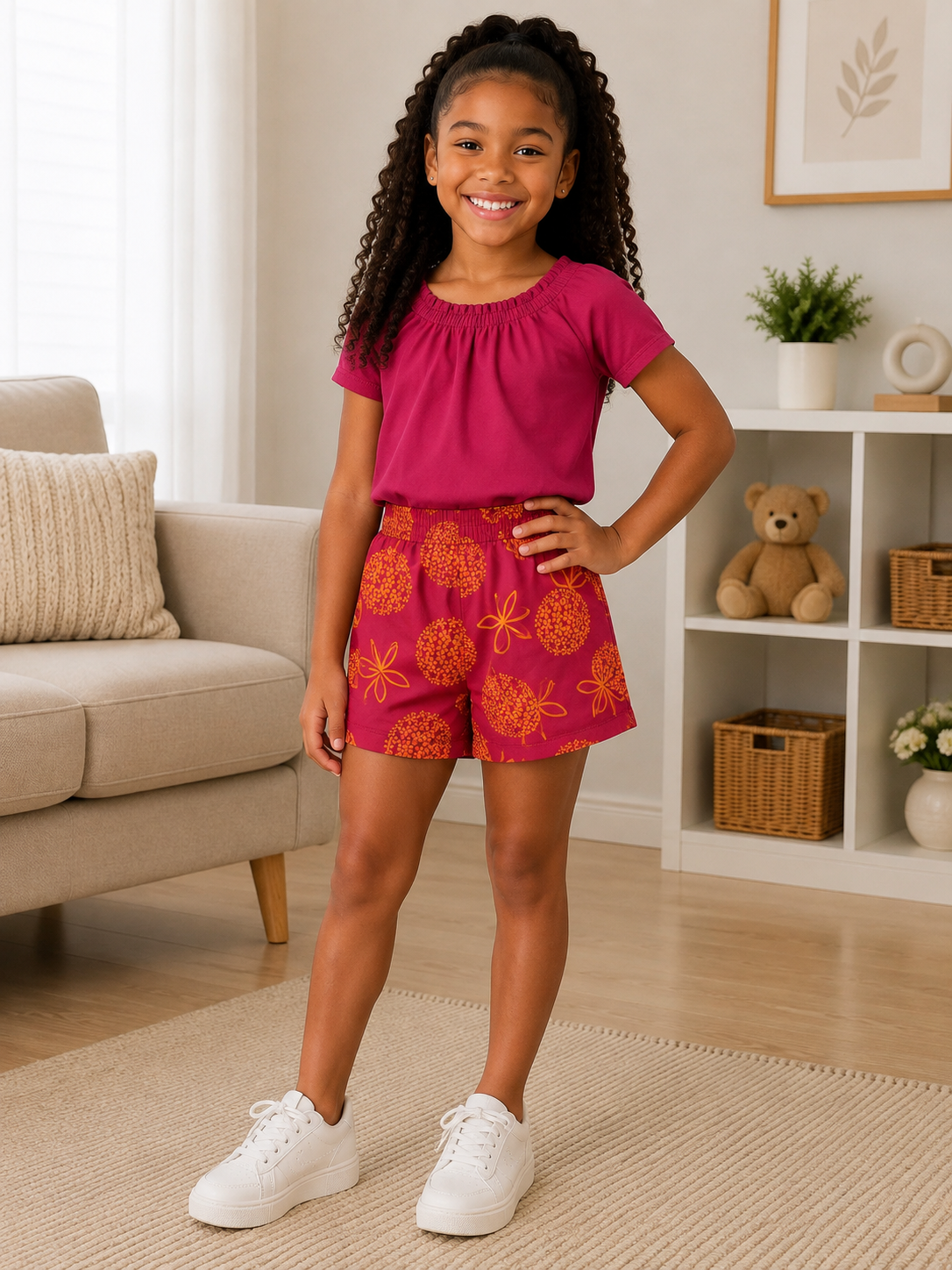 Wonder nation girl's two-piece set
