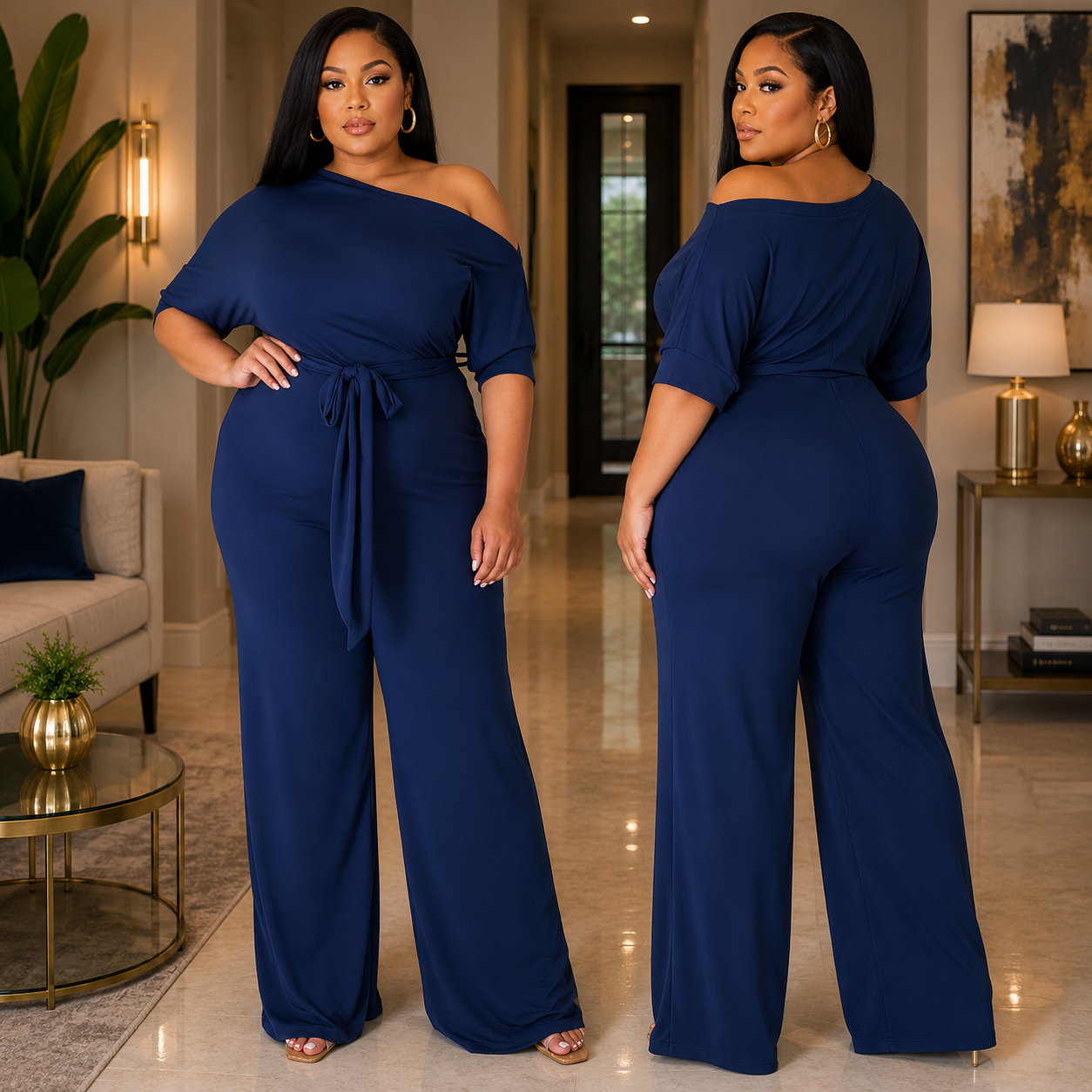 Freya Jumpsuit-Navy