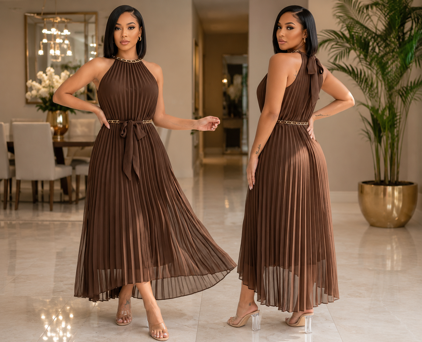 Petrika Dress-Brown