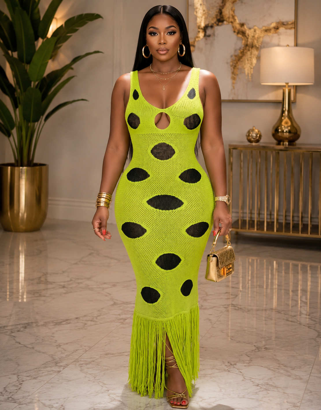 Luna Maxi Dress-Green