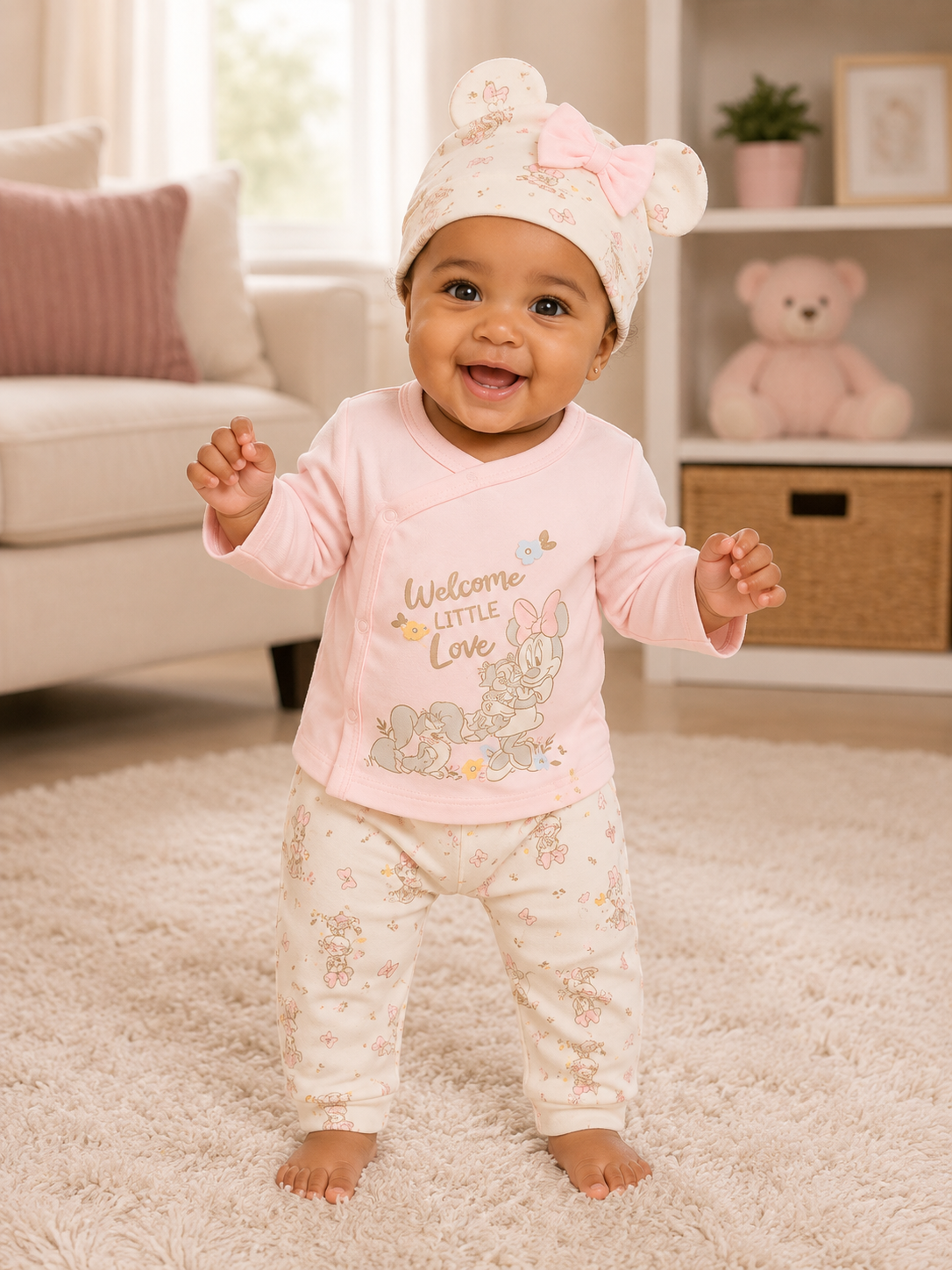 Dreams Minnie Mouse Baby Girls Take Me Home Set, 3-Piece
