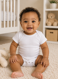 Gerber Baby Boy or Girl Unisex White Short Sleeve Cotton Bodysuit, 3-Pack
