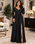 Dewi Elegant Maxi Dress with Side Slit