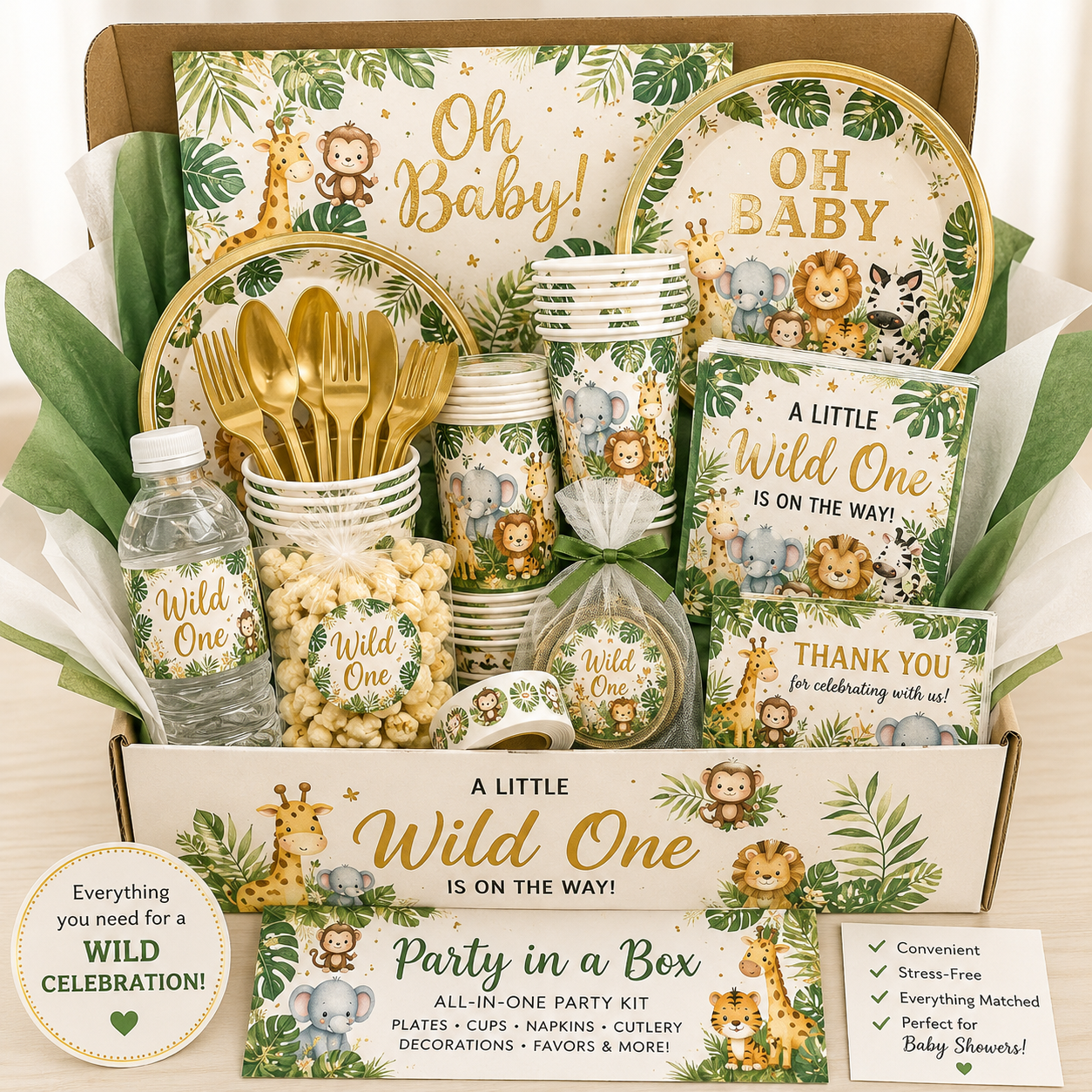 A Little Wild One On The Way Party in a Box!
