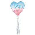 Ya Otta Heart Gender Reveal Pinata - Pink & Blue