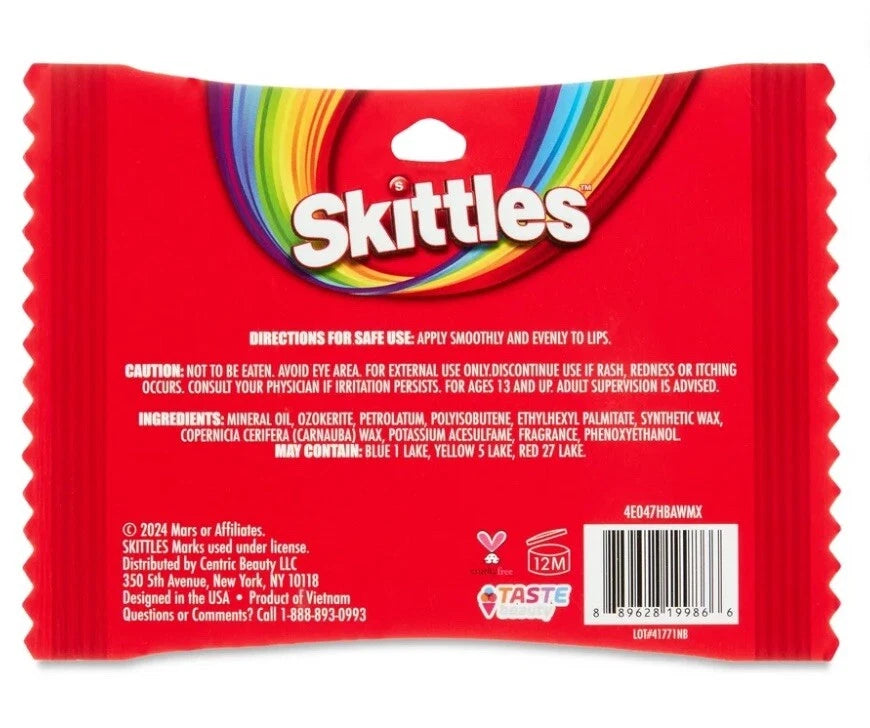 Skittles Flavored Lip Balm 2 Pc